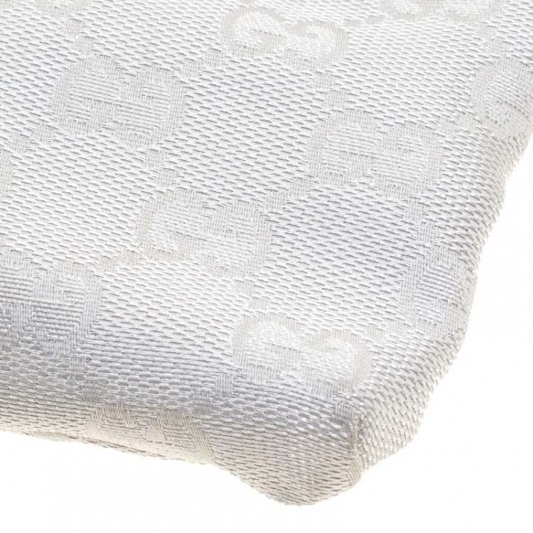 Pre Owned Gucci Silver GG Canvas Waist Belt Bag