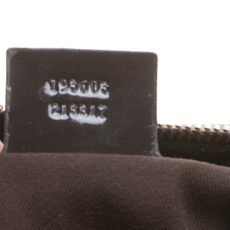 Pre Owned Gucci Beige/Brown GG Supreme Canvas and Leather Medium Joy Boston Bag