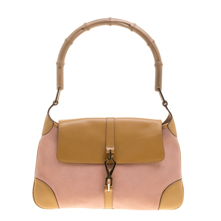 light tan suede bag