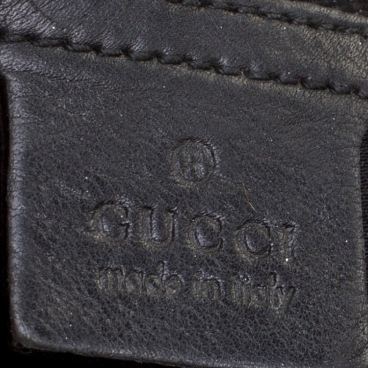 Pre Owned Gucci Black GG Canvas Medium Babouska Indy Top Handle Bag