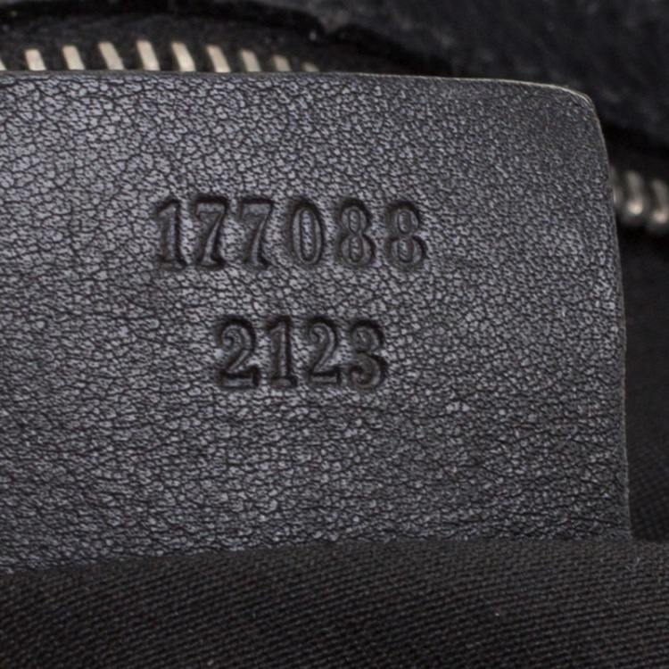 Pre Owned Gucci Black GG Canvas Medium Babouska Indy Top Handle Bag