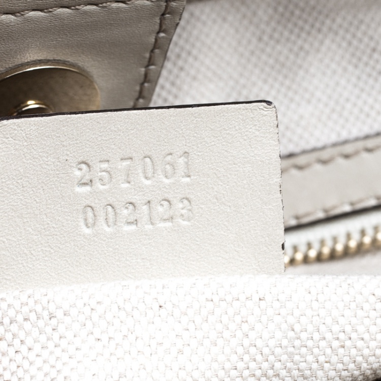 Pre Owned Gucci Beige GG Canvas Mayfair Bow Tote