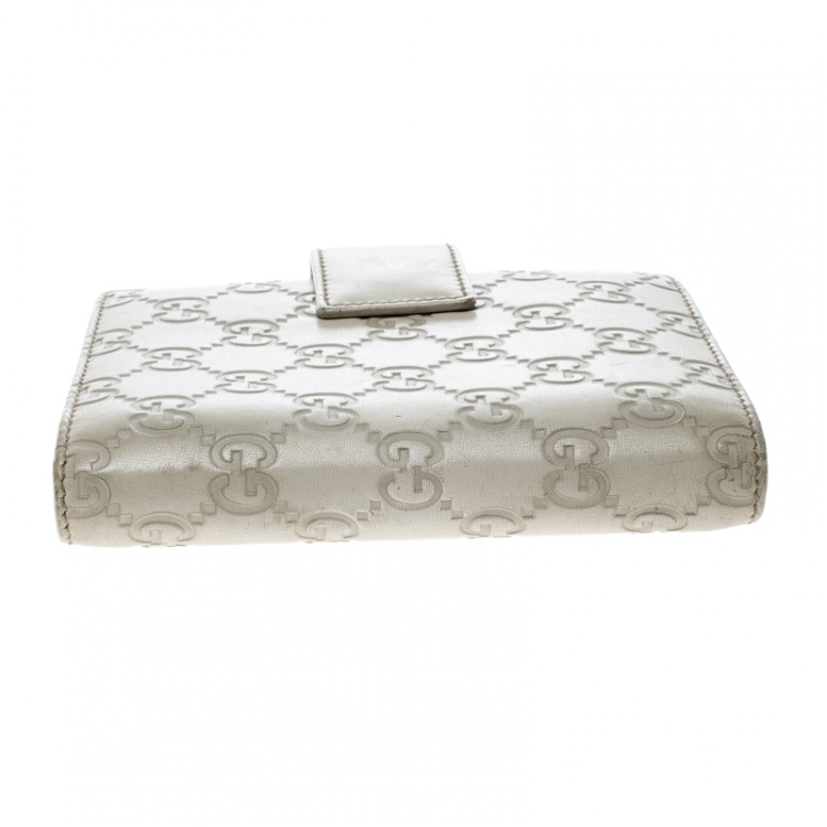 Pre Owned Gucci Light Beige Guccissima Leather Agenda Cover