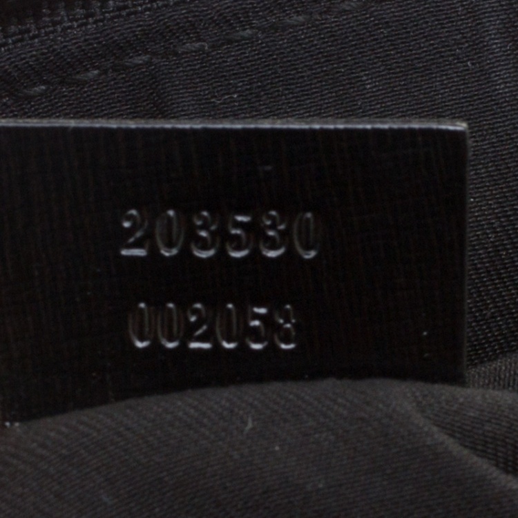 Pre Owned Gucci Beige/Black GG Canvas and Leather Medium Full Moon Boston Bag