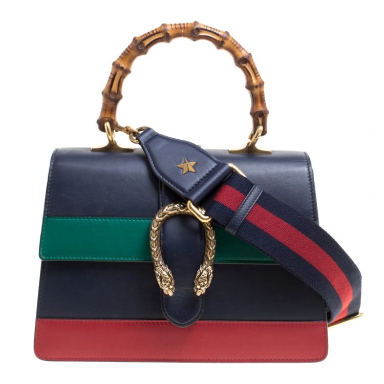 gucci blue and red striped bag