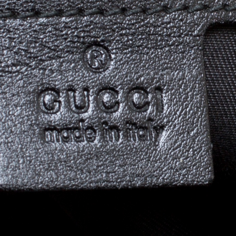 Pre Owned Gucci Black GG Canvas Interlocking Boston Bag