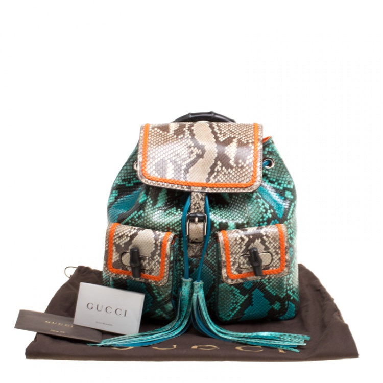 gucci python backpack