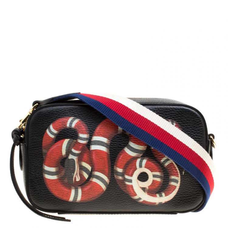 Bags, Black And Red Gucci King Snake Wallet