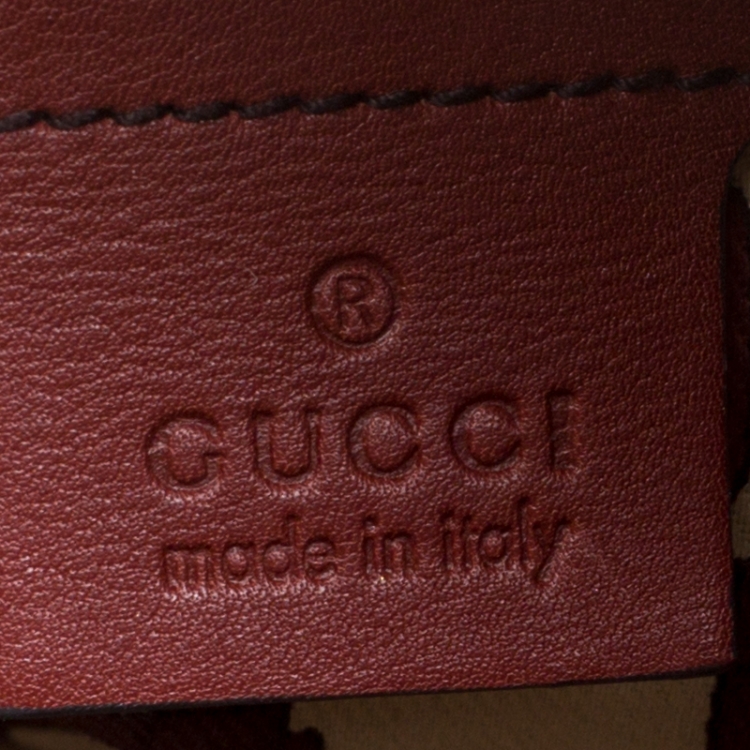 مملوكة مسبقًا Gucci Brick Red Guccissima Leather Babouska Boston Bag