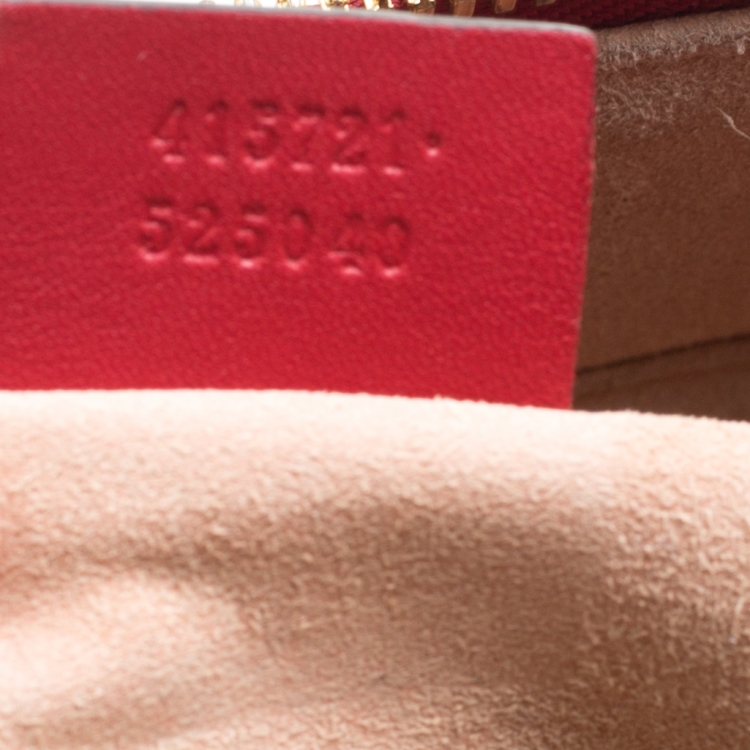 Pre Owned Gucci Multicolor/Red Bloom Print Supreme Canvas and Leather Shopper Tote