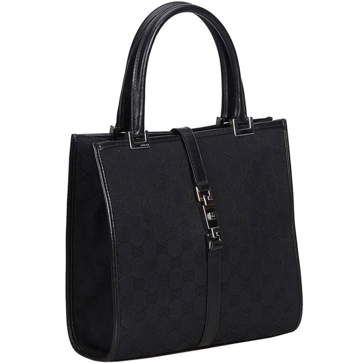 Gucci Black Guccissima Jacquard Jackie Tote Gucci TLC