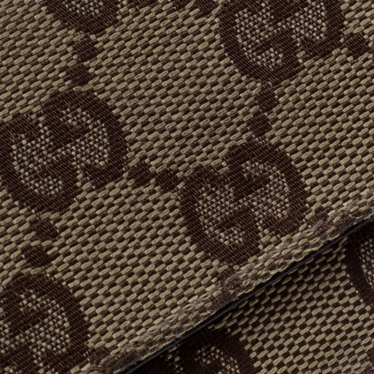 Pre Owned Gucci Beige GG Canvas Coin Purse Wallet