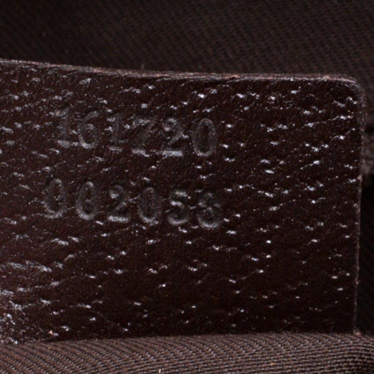 Pre Owned Gucci Beige/Ebony GG Canvas and Leather Princy Boston Bag