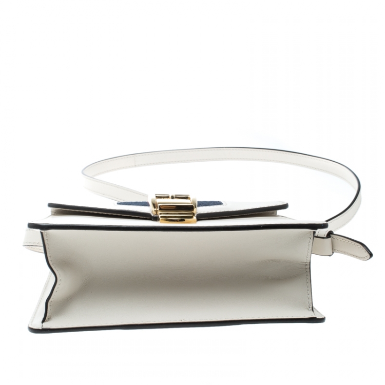 Pre Owned Gucci Off White Leather Mini Sylvie Top Handle Bag 
