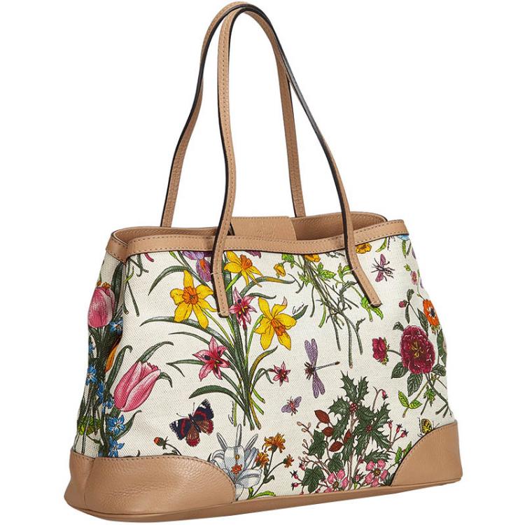 gucci floral duffle bag