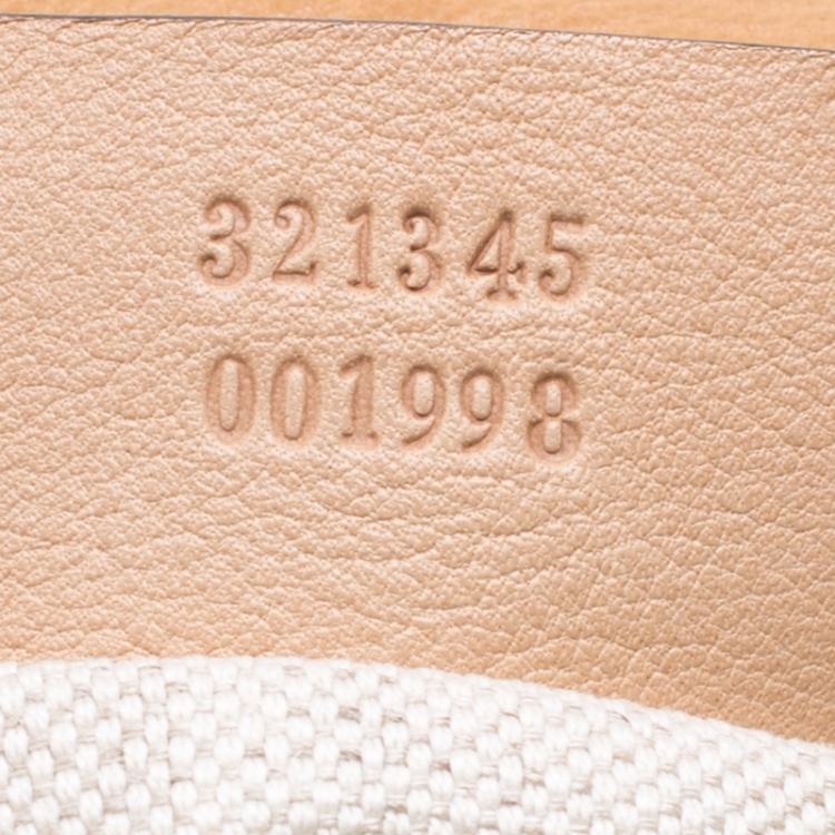 Pre Owned Gucci Beige Leather Bamboo Top Handle Bag