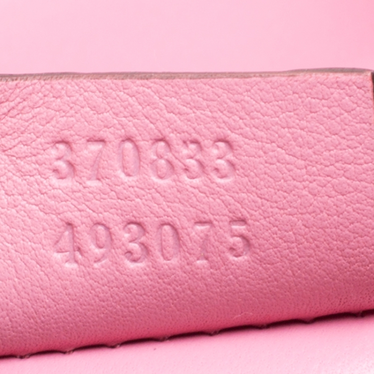 Pre Owned Gucci Pink/Multicolor Python Bamboo Drawstring Backpack