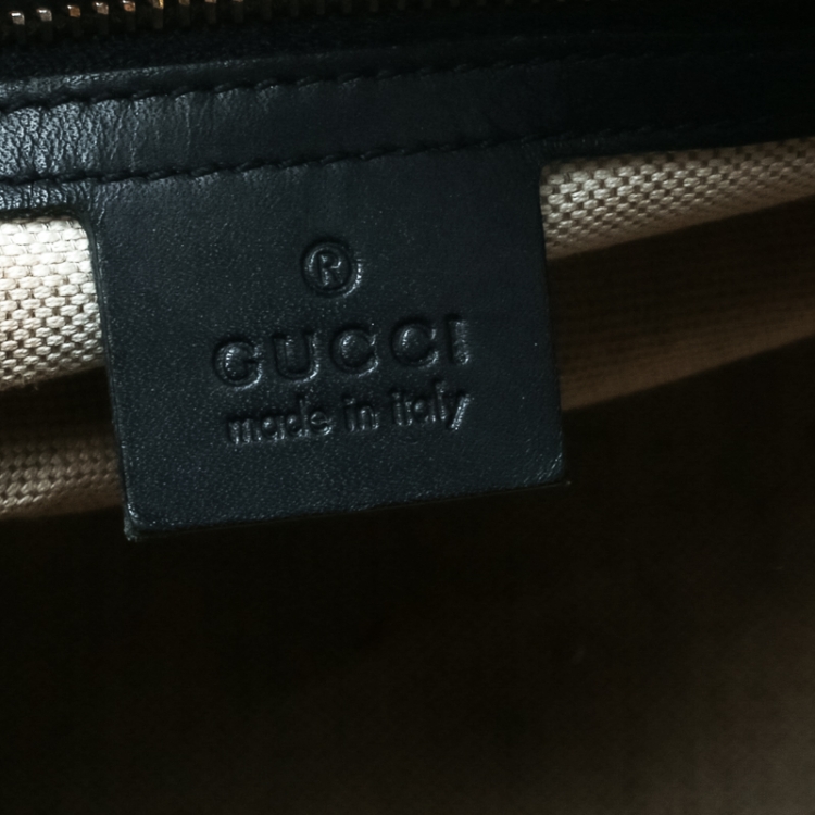 Pre Owned Gucci Blue/Beige GG Canvas Medium Vintage Web Boston Bag