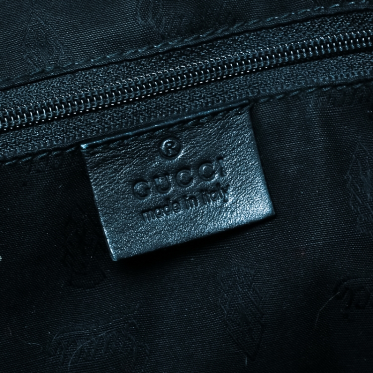 مملوكة مسبقًا Gucci Black Guccissima Leather Medium Sukey Boston Bag