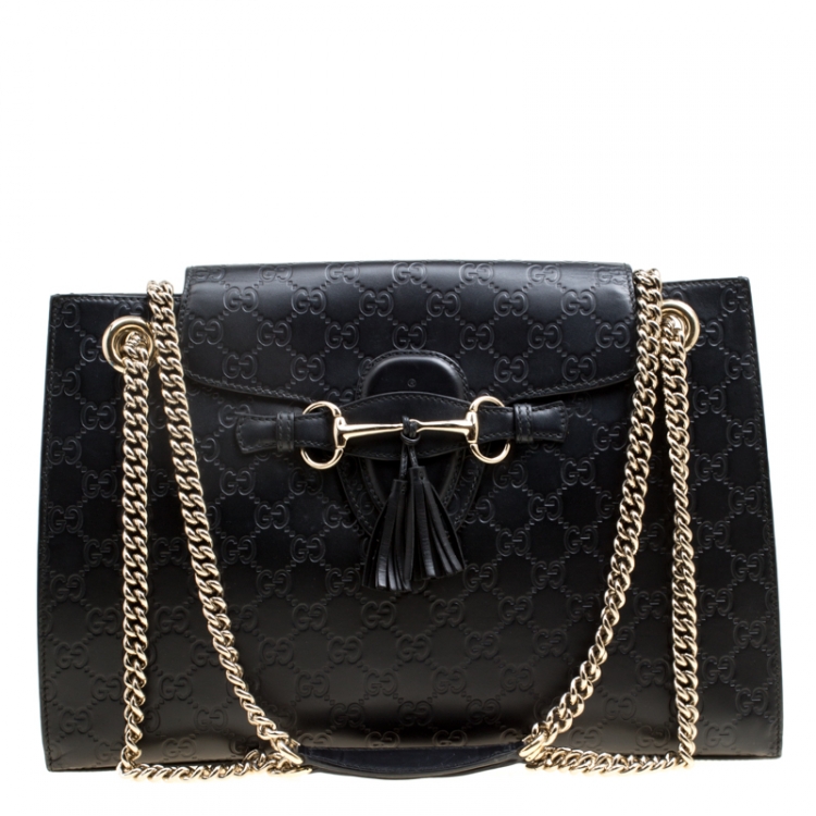 Balenciaga Black Leather Everyday Wallet on Chain Crossbody Bag - Yoogi's  Closet
