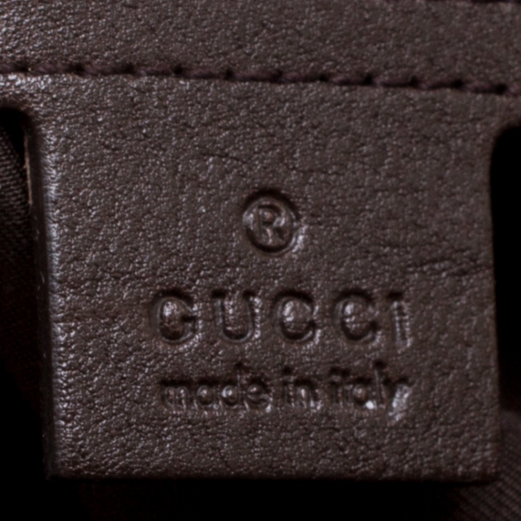 Pre Owned Gucci Beige/Brown GG Canvas and Leather Interlocking Boston Bag