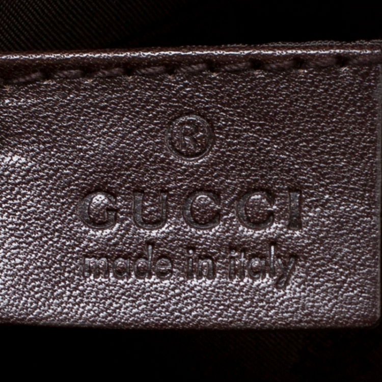 Pre Owned  Gucci Beige/Brown GG Crystal Canvas and Leather Small Duchessa Boston Bag