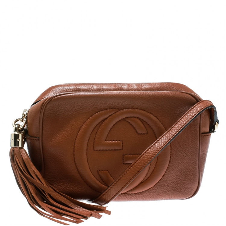 Gucci Soho Leather Disco Bag in Brown
