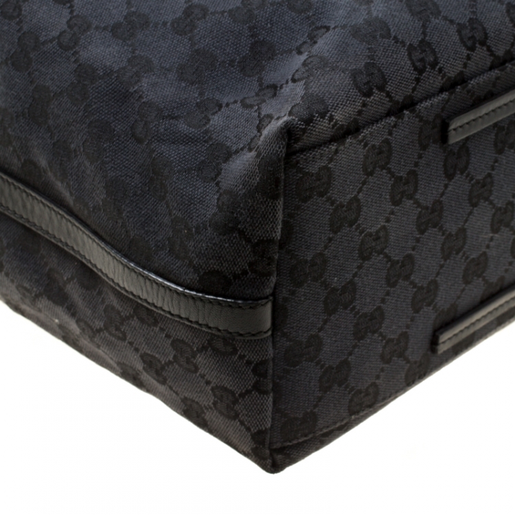 مملوكة مسبقًا Gucci Black GG Canvas Large Gifford Shopper Tote