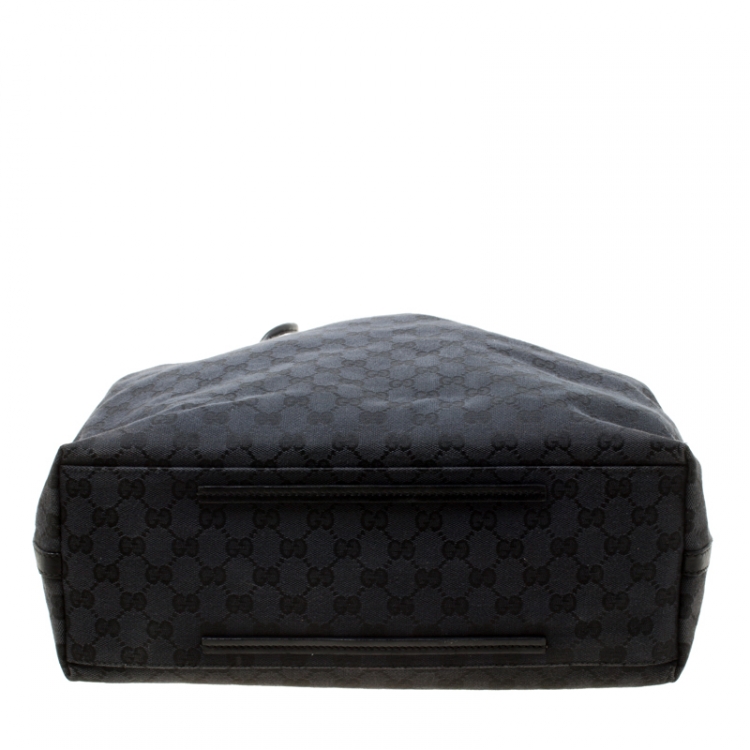 مملوكة مسبقًا Gucci Black GG Canvas Large Gifford Shopper Tote