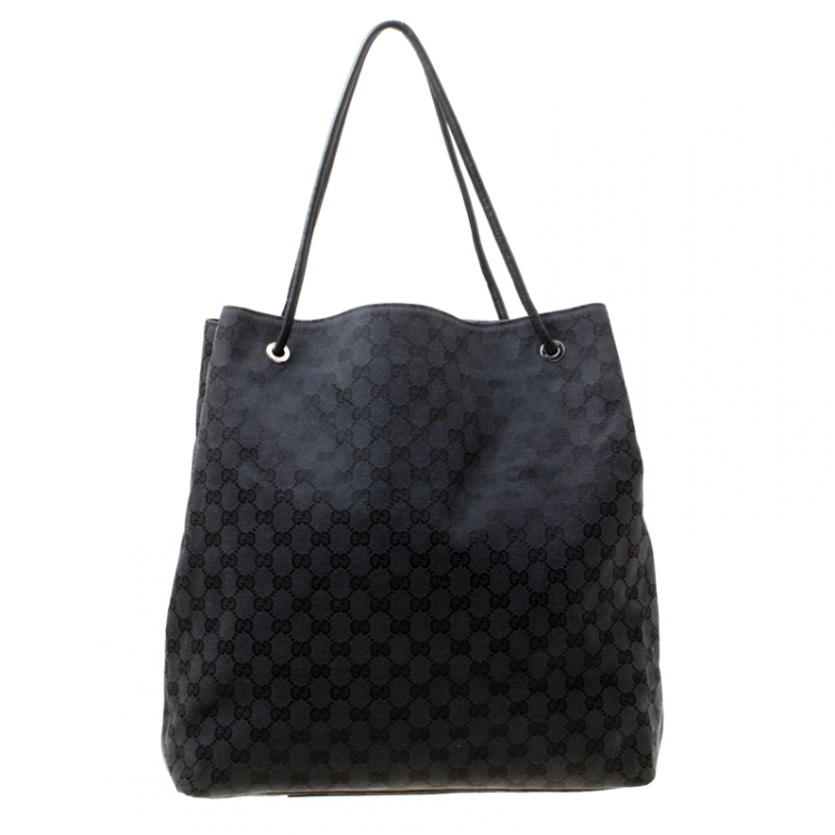 مملوكة مسبقًا Gucci Black GG Canvas Large Gifford Shopper Tote