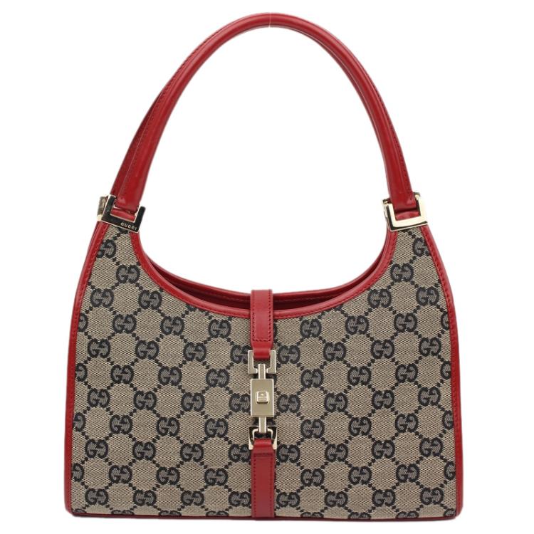 Gucci Jackie Bag in Red GG Canvas -  Sweden
