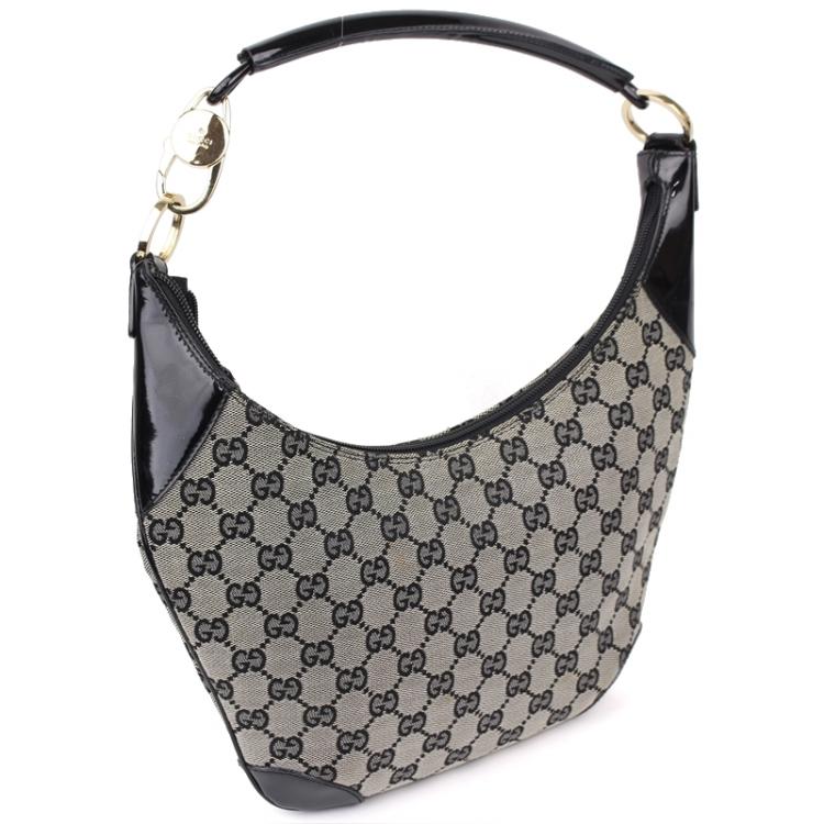 Gucci Vintage GG Canvas Hobo Bag - Black Hobos, Handbags