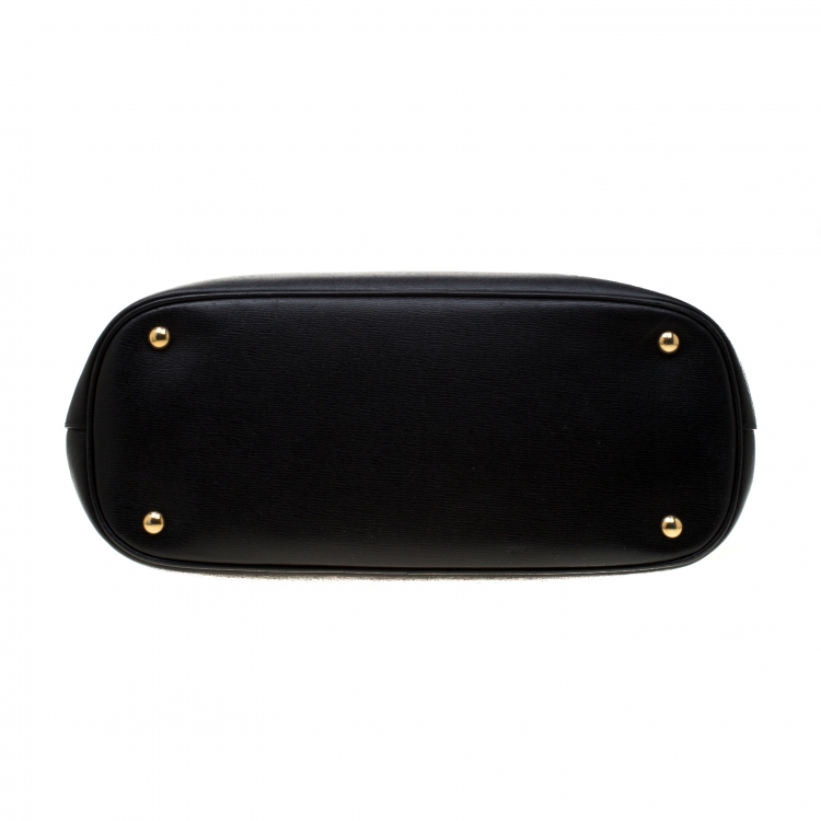 مملوكة �مسبقًا Gucci Black Leather Medium Bright Bit Top Handle Bag