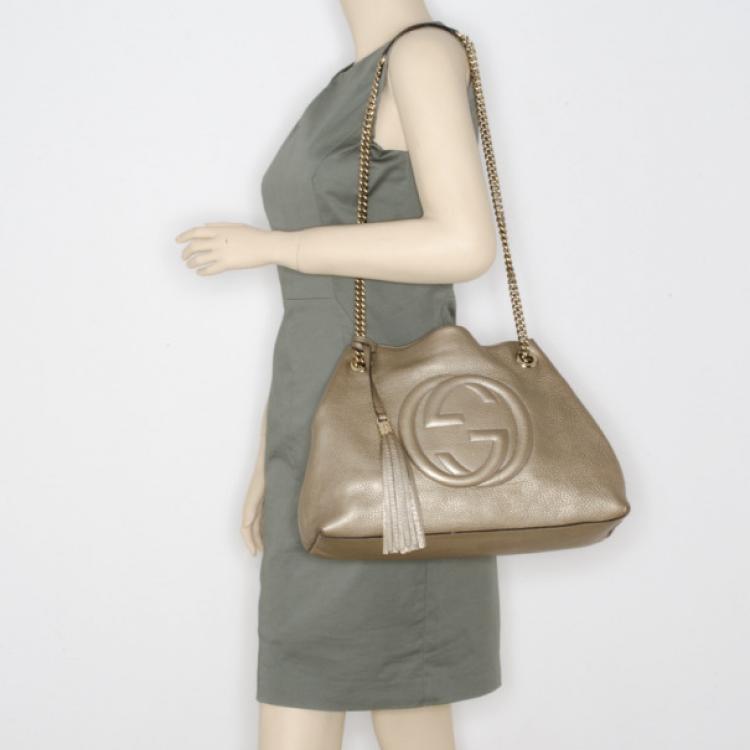 gucci pebbled calfskin medium soho