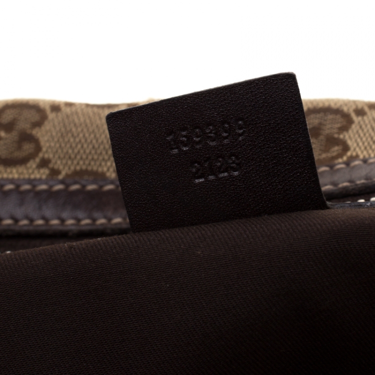 Pre Owned Gucci Beige/Ebony GG Canvas Wave Boston Bag