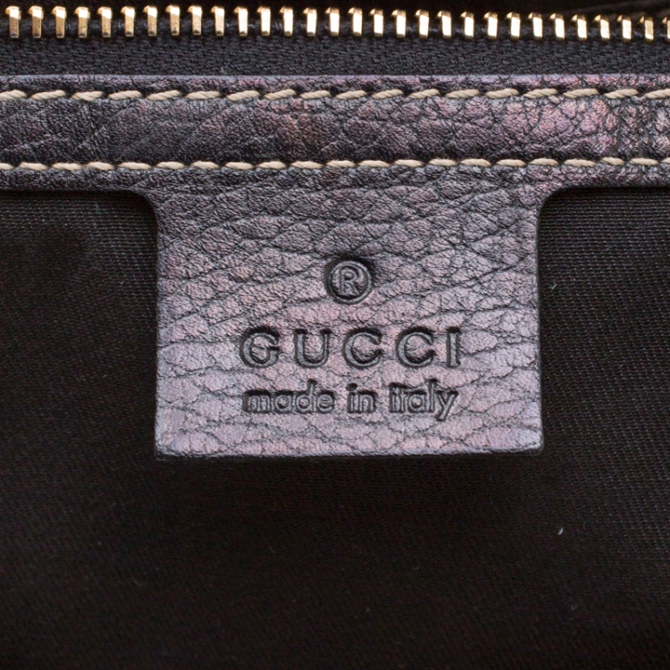 مملوكة مسبقًا Gucci Black GG Canvas and Leather Medium Aviatrix Boston Bag