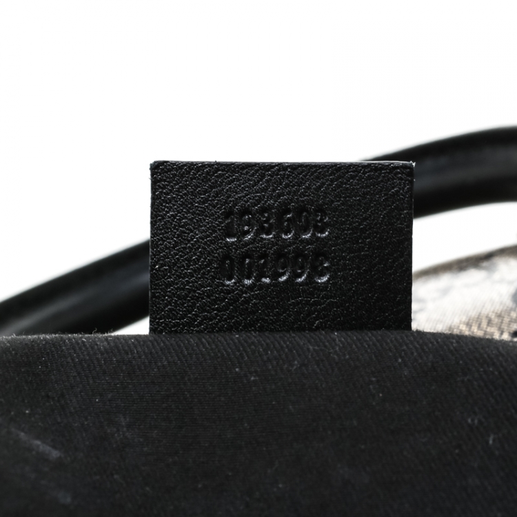 مملوكة مسبقًا Gucci Grey/Black GG Crystal Canvas Medium Joy Boston Bag