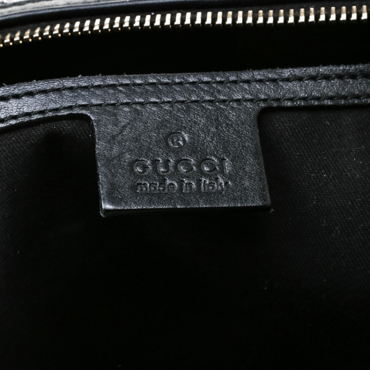 مملوكة مسبقًا Gucci Grey/Black GG Crystal Canvas Medium Joy Boston Bag