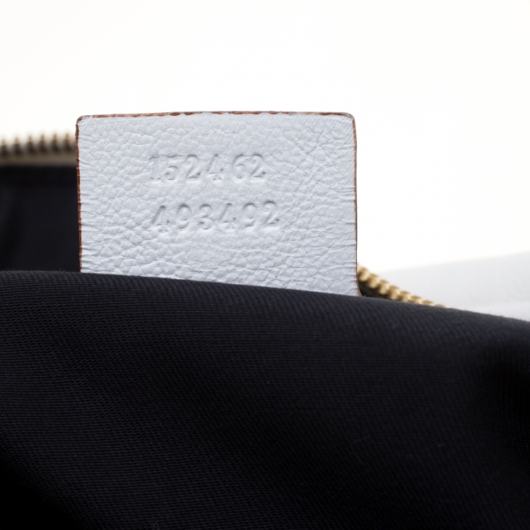 Pre Owned Gucci Ivory Leather Capri Bowler Bag