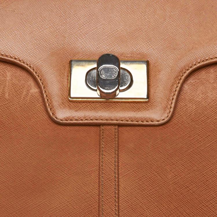 مملوكة مسبقًا Gucci Light Brown Vintage Leather Everyday Bag