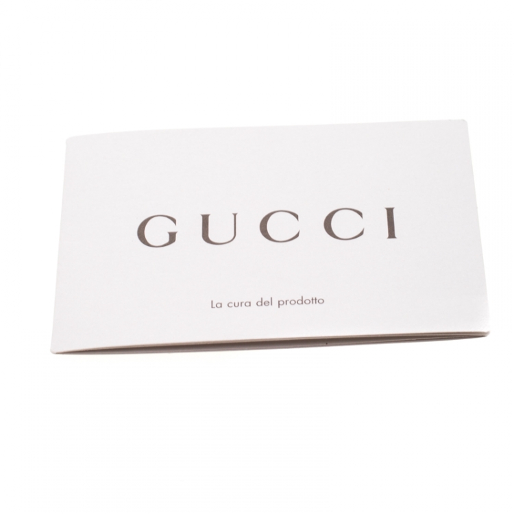 Pre Owned Gucci Magenta Leather Small Swing Tote