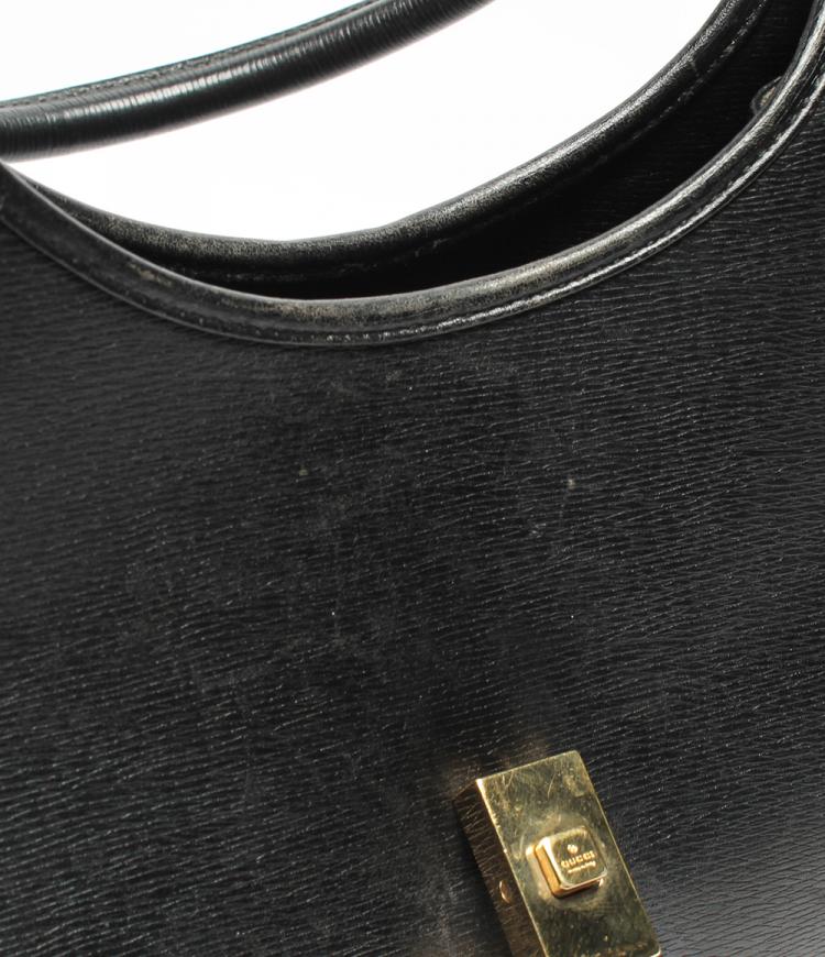 Pre Owned Gucci Black Leather Jackie O Bag