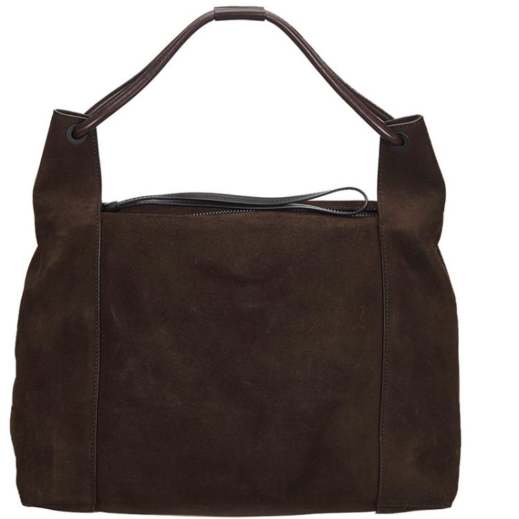 gucci brown suede crossbody bag