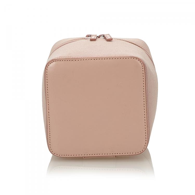 مملوكة مسبقًا Gucci Pink Chemical Fiber Vanity Bag