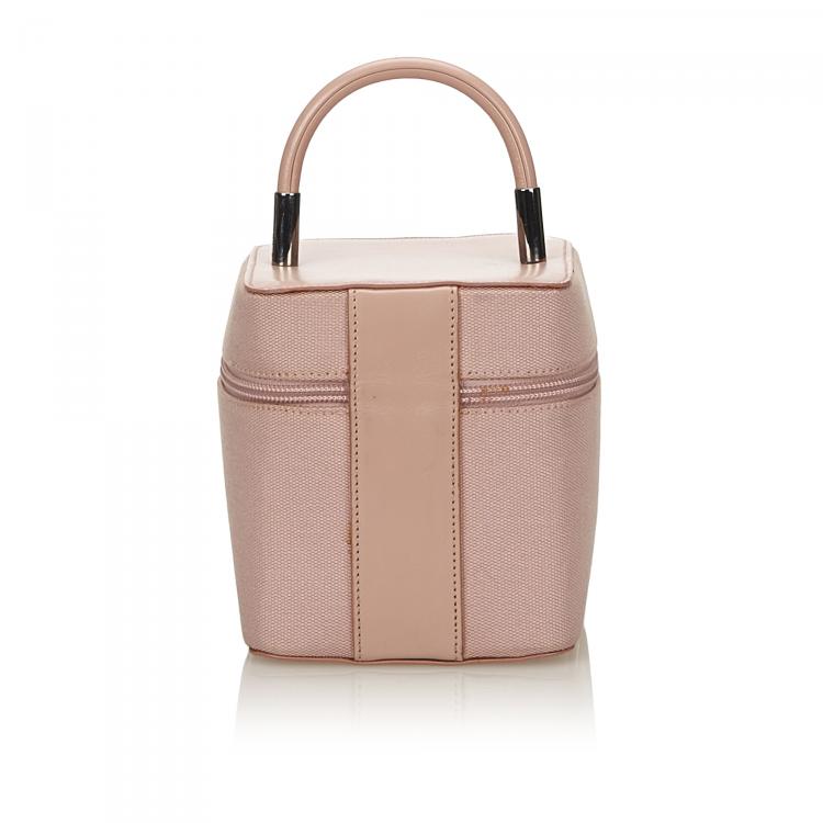 مملوكة مسبقًا Gucci Pink Chemical Fiber Vanity Bag