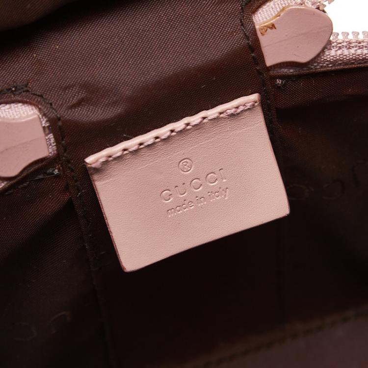 مملوكة مسبقًا Gucci Pink Chemical Fiber Vanity Bag