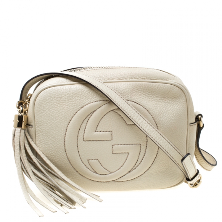 Gucci Soho Small Shoulder Bag, Beige  Gucci crossbody bag, Soho disco bag, Gucci  bag