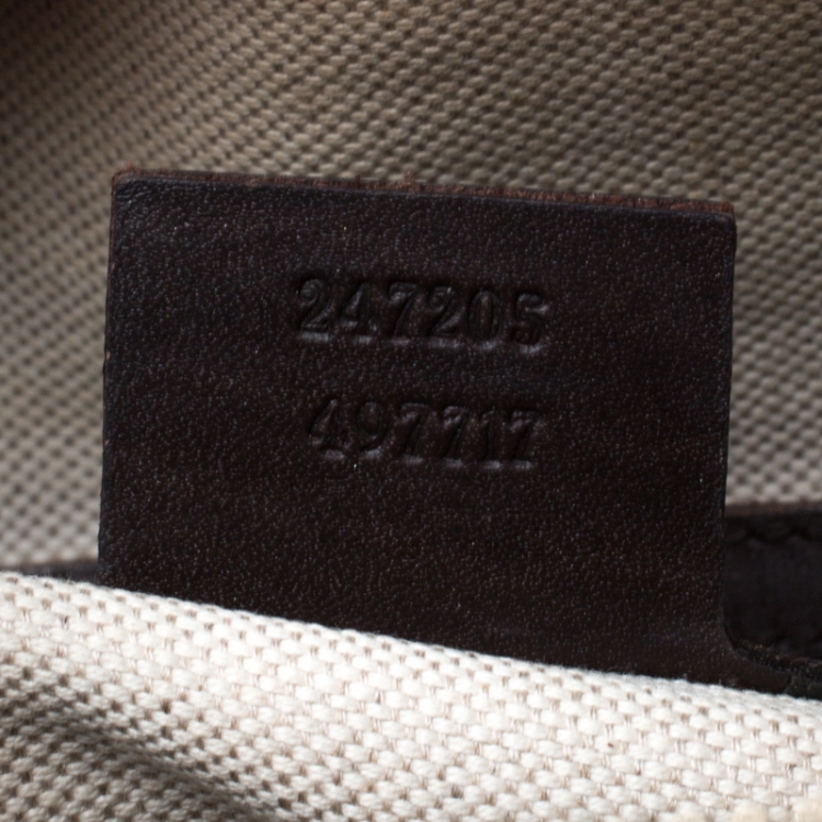 Pre Owned Gucci Brown/Beige GG Canvas Medium Vintage Web Boston Bag