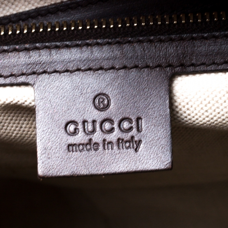 Pre Owned Gucci Brown/Beige GG Canvas Medium Vintage Web Boston Bag