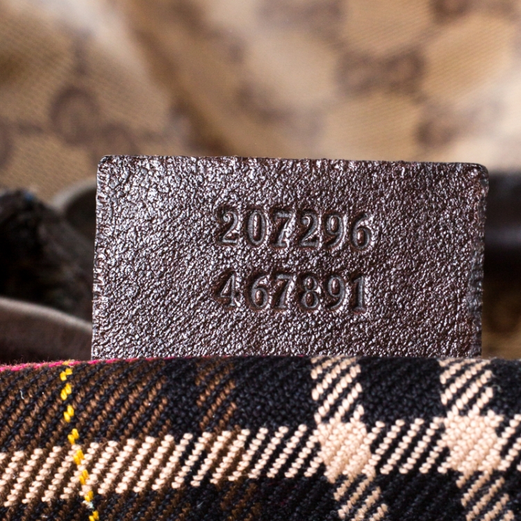 مملوكة مسبقًا Gucci Beige GG Crystal Canvas and Leather Babouska Indy Boston Bag